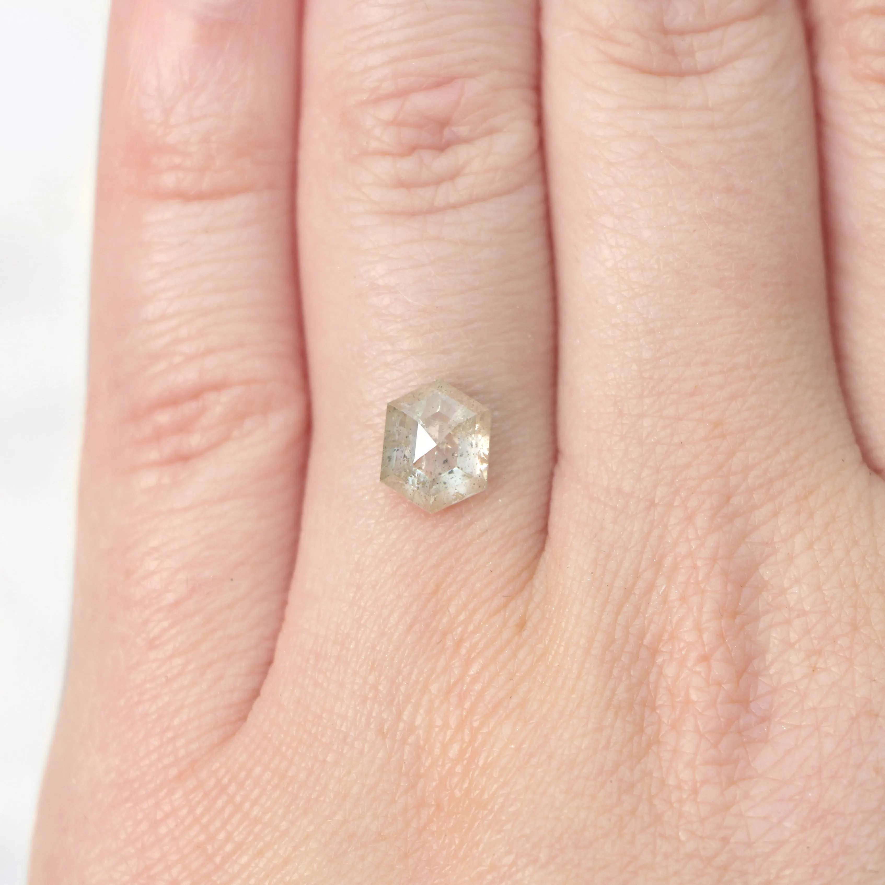 2.01 Carat Light Gray Hexagon Salt and Pepper Diamond for Custom Work - Inventory Code SGH201