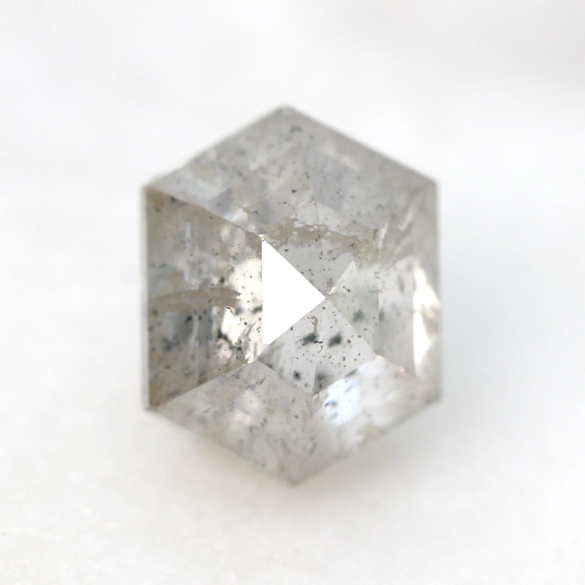 2.01 Carat Light Gray Hexagon Salt and Pepper Diamond for Custom Work - Inventory Code SGH201