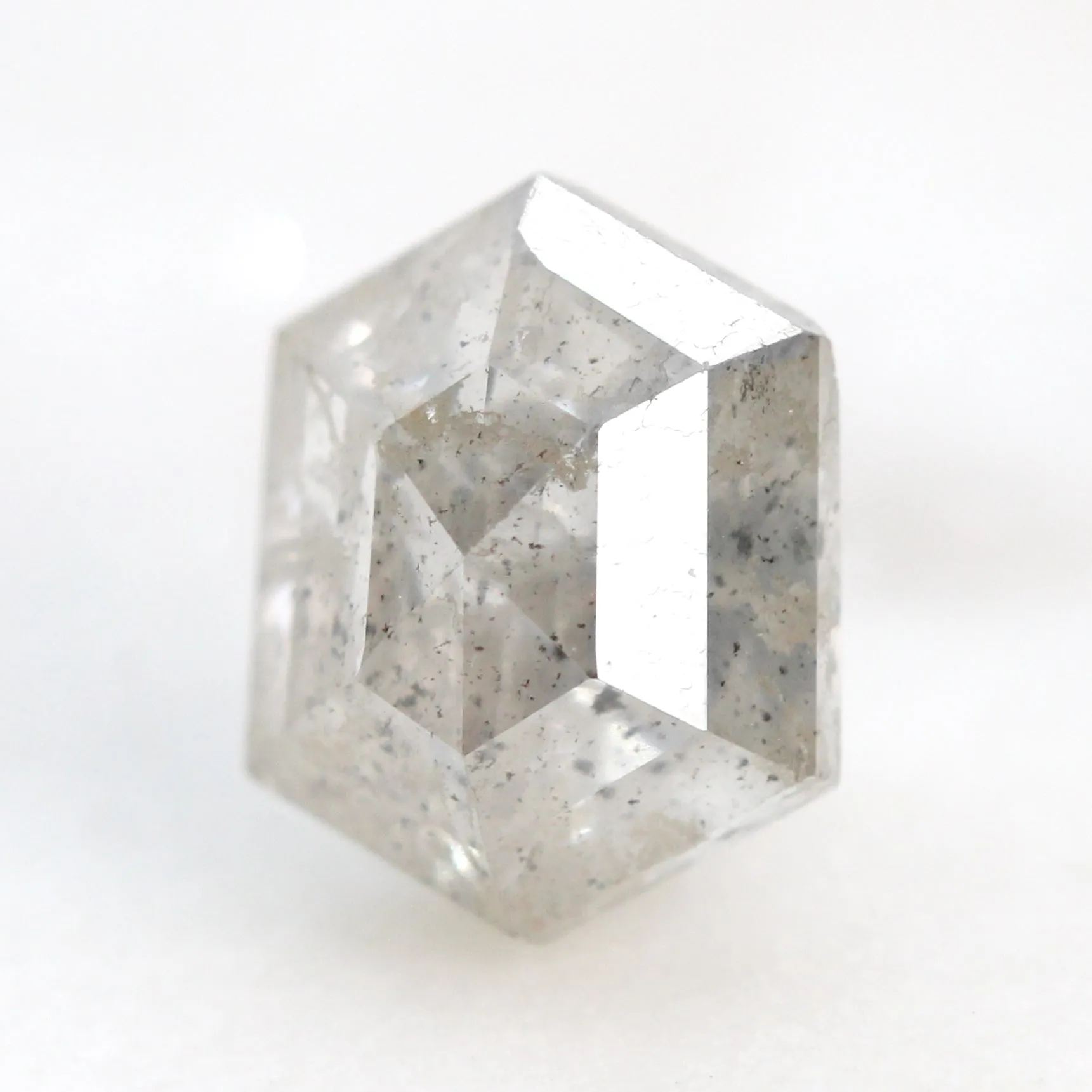 2.01 Carat Light Gray Hexagon Salt and Pepper Diamond for Custom Work - Inventory Code SGH201
