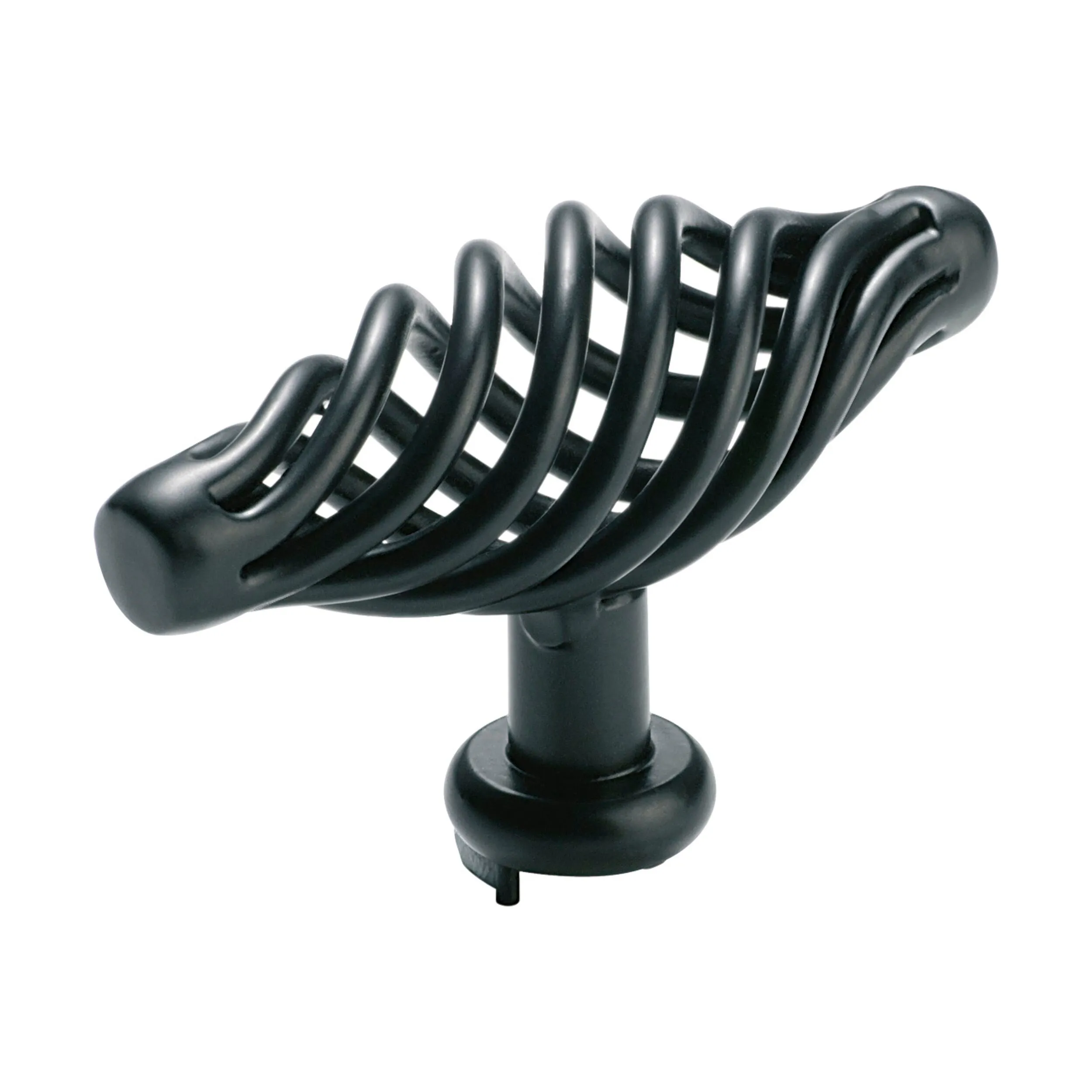 3081 Cabinet Pull Handle Wire Twist Iron Matte Black L75xP48mm