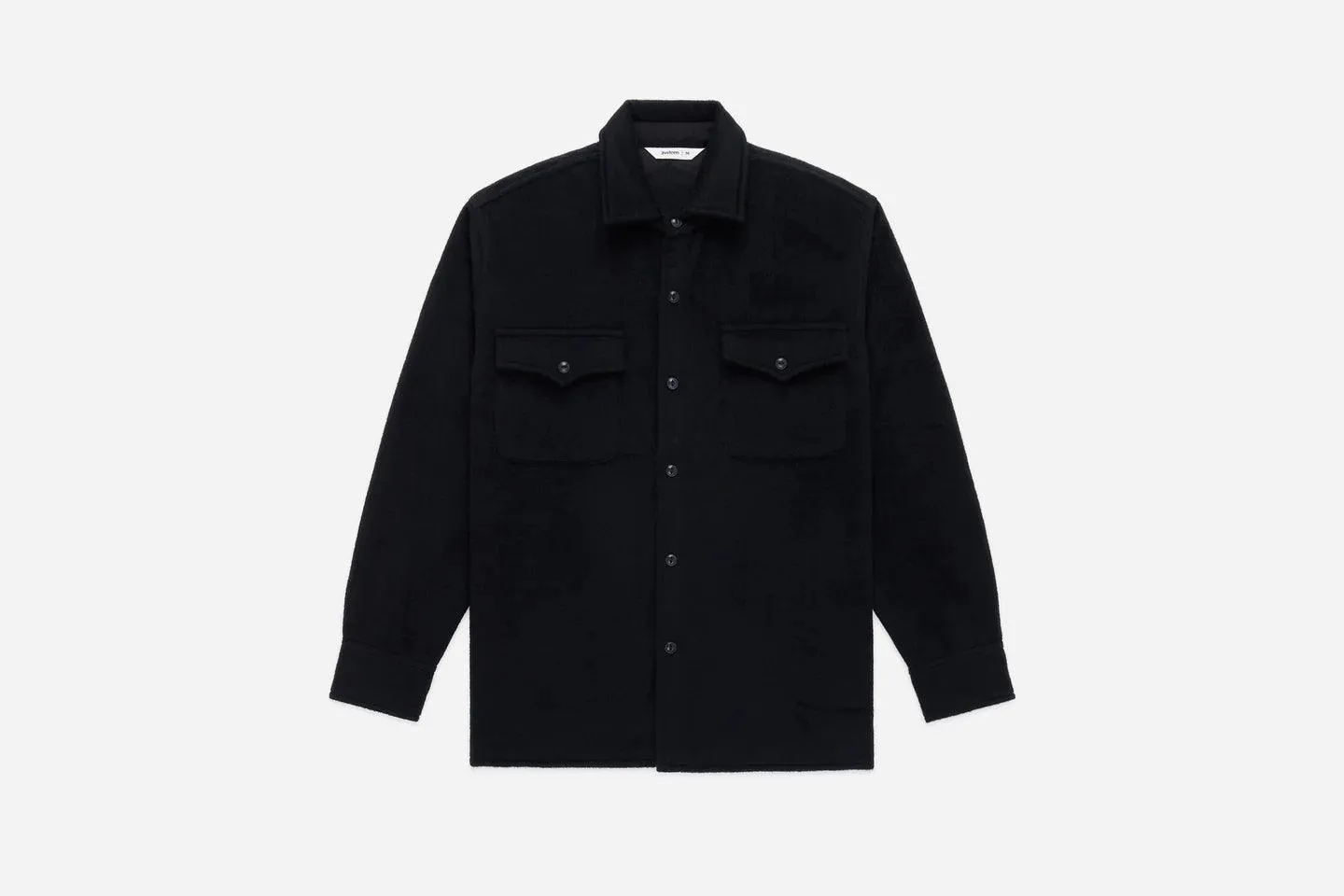 3sixteen USN Overshirt - Black Wool/Angora