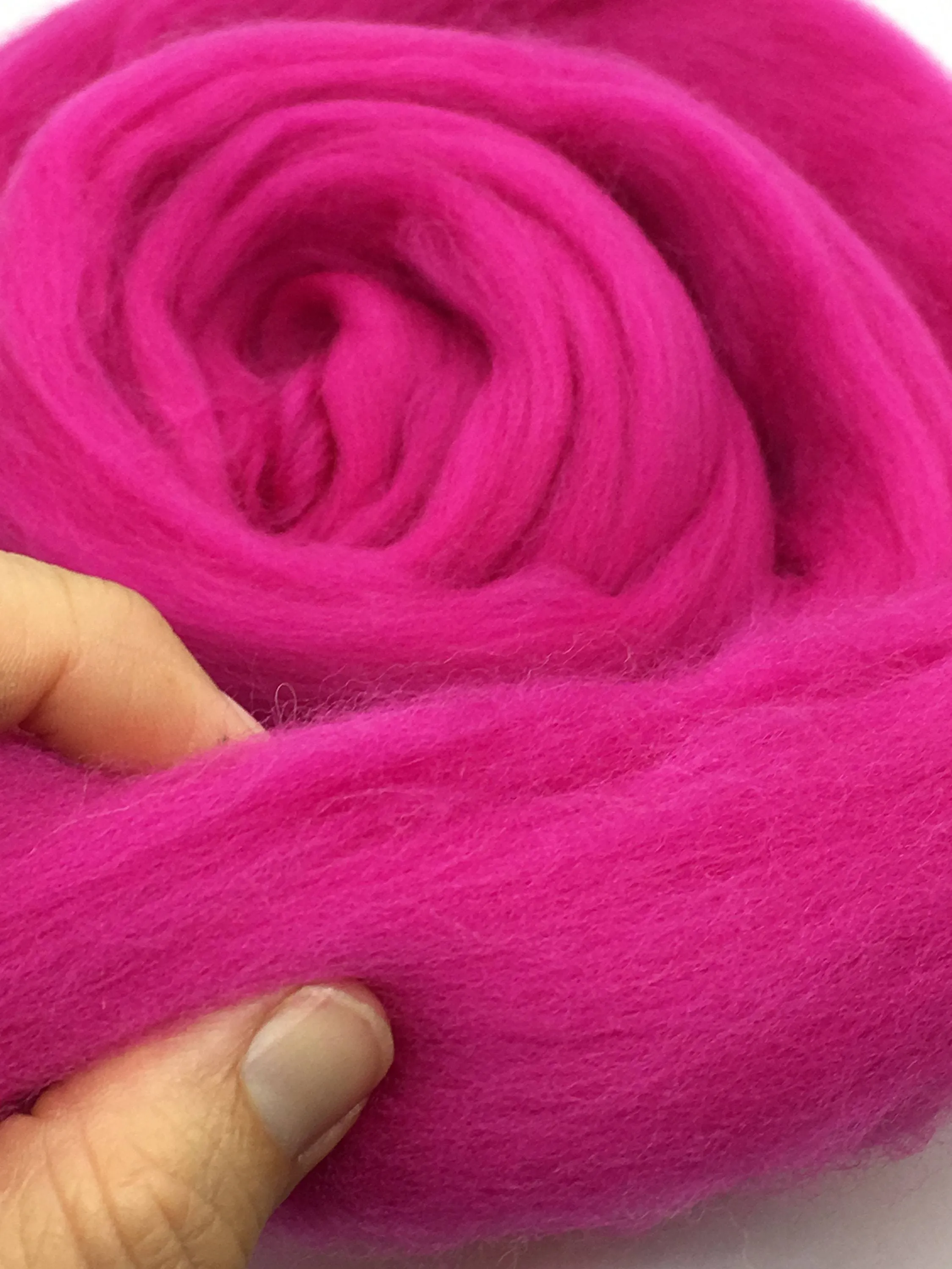 4 oz Hot Pink Merino Wool Top Roving Fiber, Wool for Spinning, wool for Felting , weaving wool, doll hair, Crafts USA -SALE! Shep's Wool