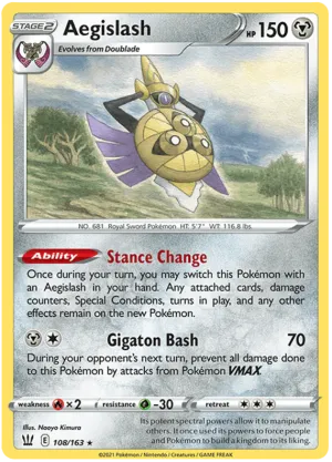 Aegislash (108/163) [Sword & Shield: Battle Styles]
