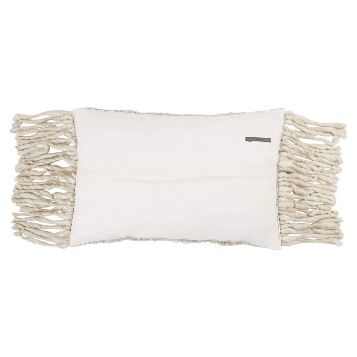 Angora Cilo Lumbar Pillow - Cream/Light Gray