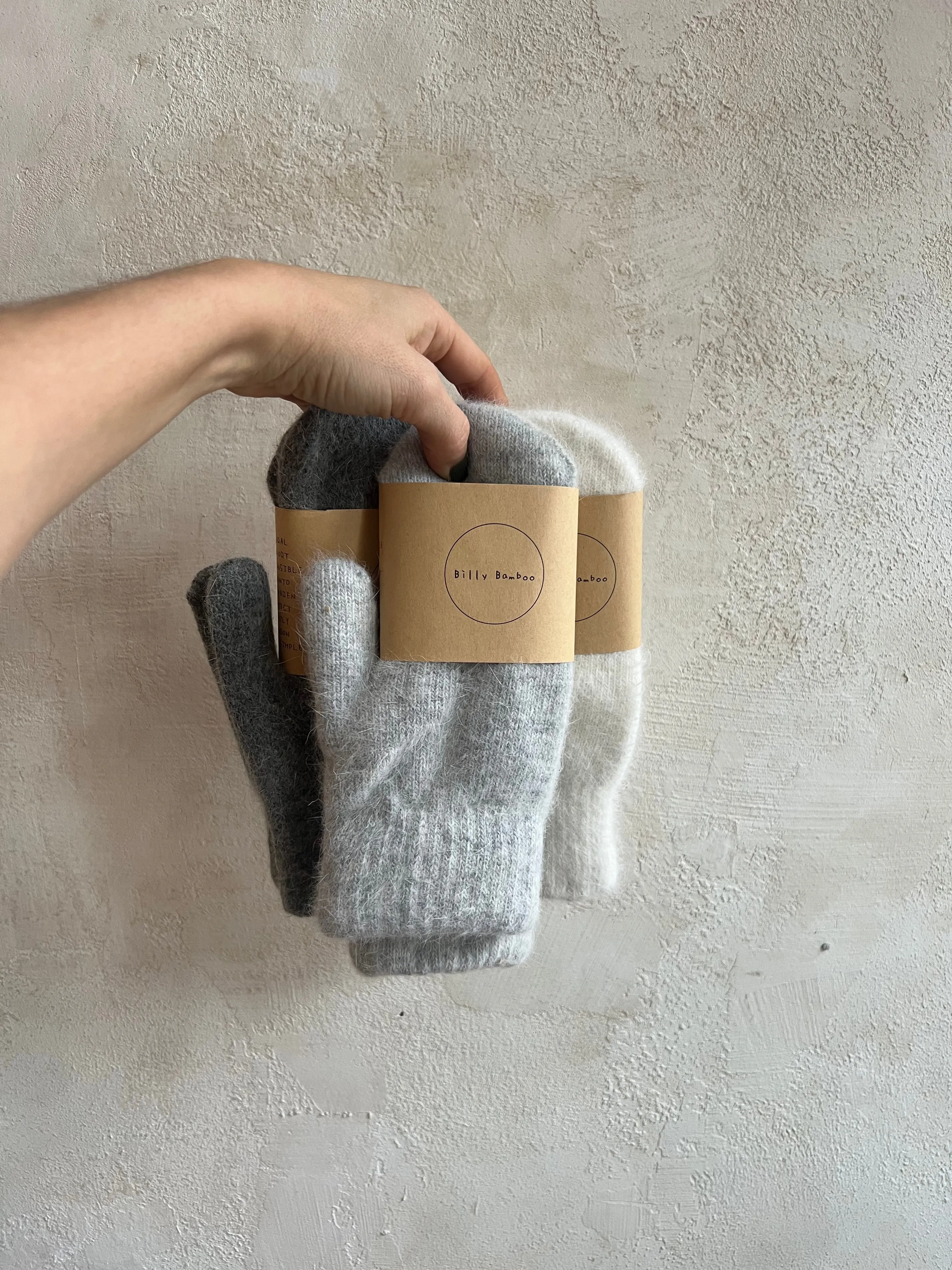Angora Wool Mittens by Billy Bamboo