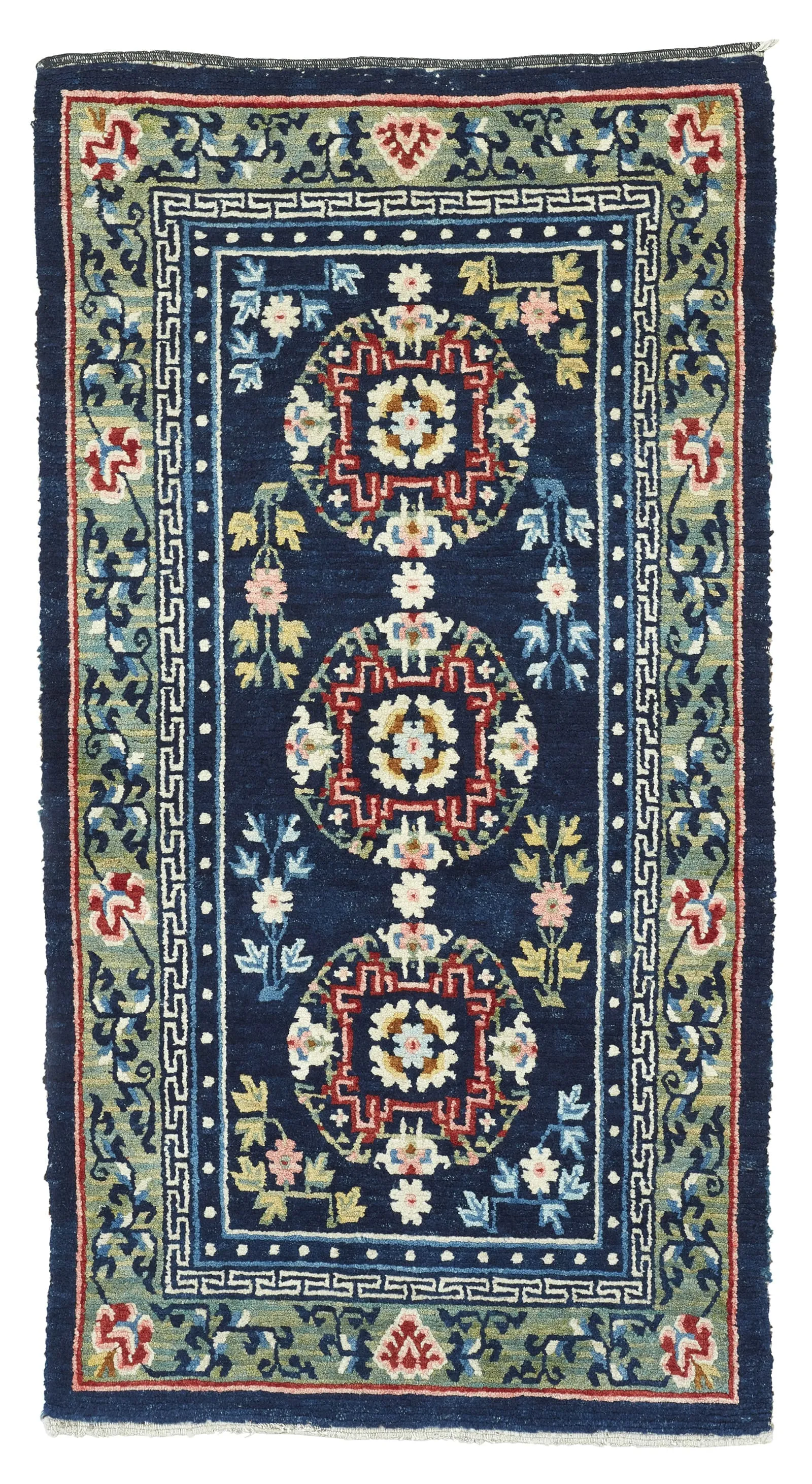 ANTIQUE TIBETAN KHADEN 2' 3" x 4' 2" Late 19th C