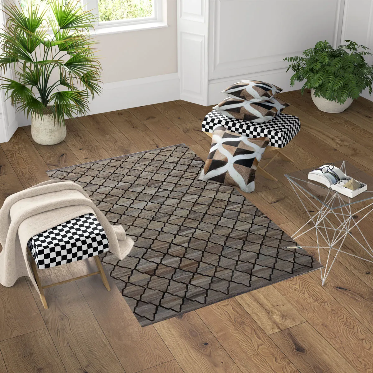 Ariana Handmade Dorado Kilim Rug - Genuine Wool | Bohemian Style