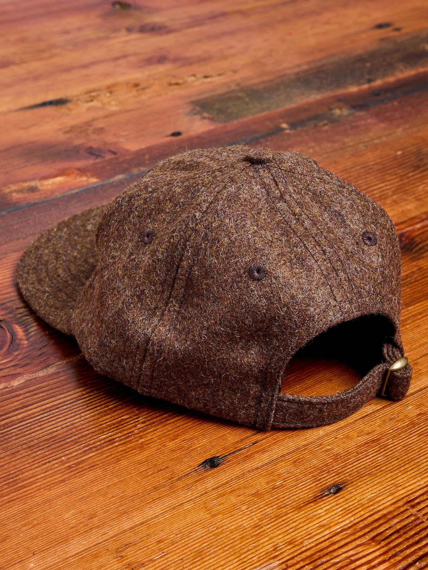 Baseball Hat in Medium Brown Wool