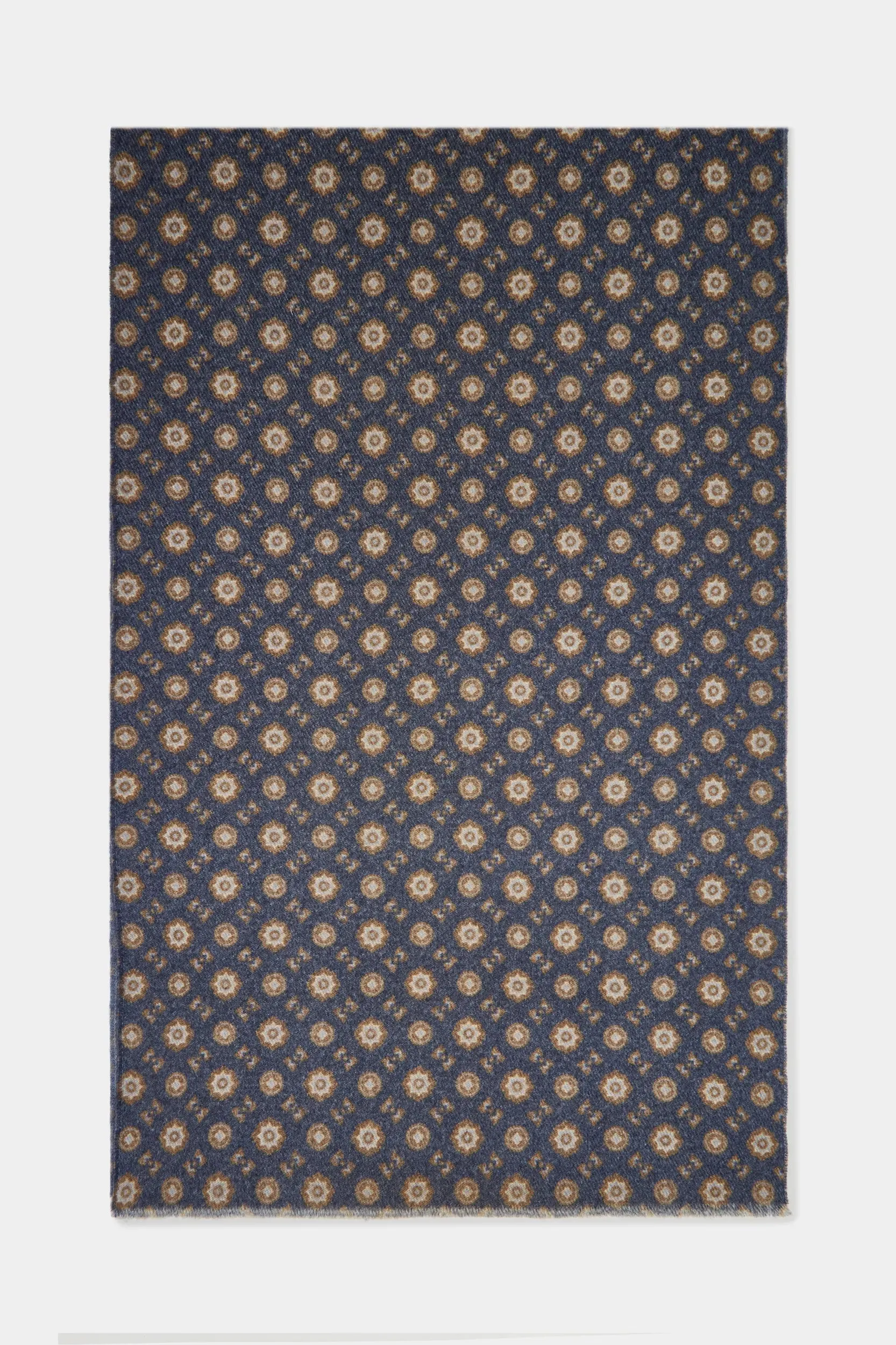 Blue fancy reversible scarf - Made in Italy