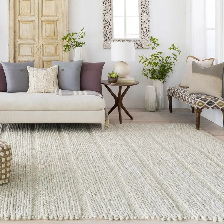 Clifton Hand-Woven 5' x 8' Area Rug - Ivory