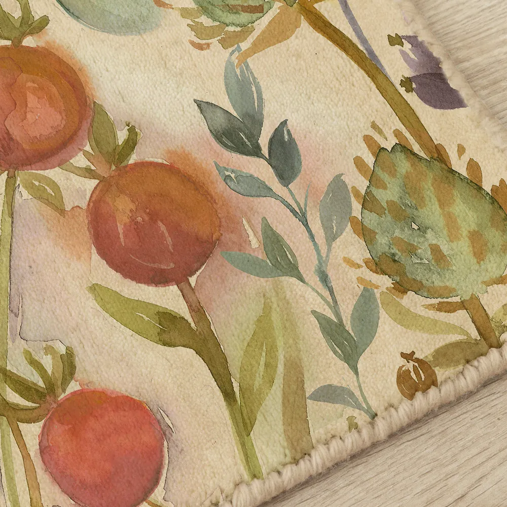 Country Hedgerow Printed Wool Rug Pink