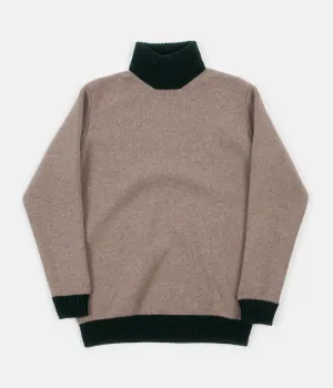 Country Of Origin Turtleneck Sweatshirt - Mushroom / Green Country Of Origin Turtleneck Sweatshirt - Mushroom / Green
