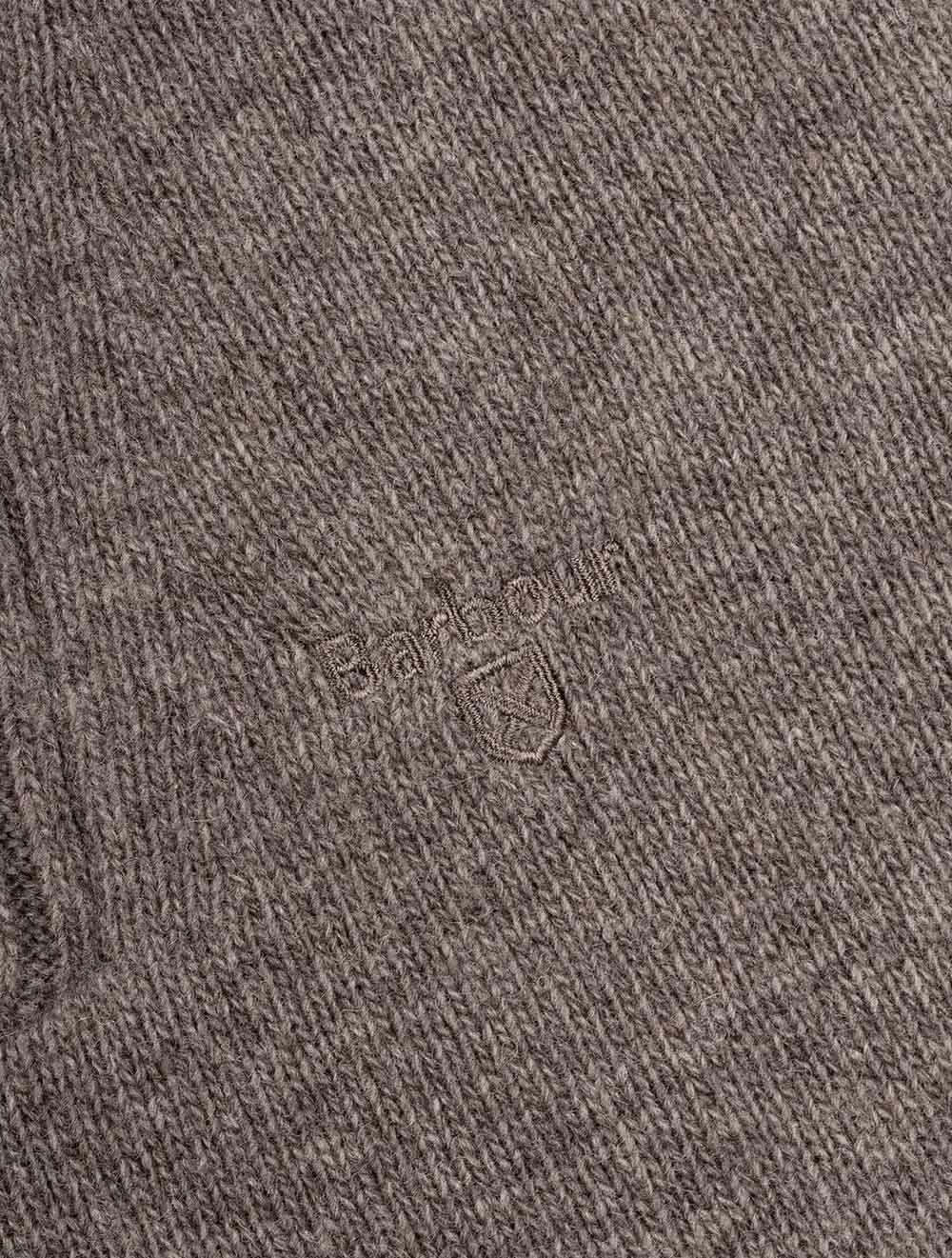 Essential Lambwool Half Zip Dark Stone