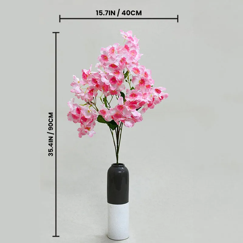 Faux Everlasting Daffodil Flower Stick - Pink