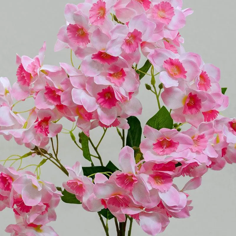 Faux Everlasting Daffodil Flower Stick - Pink