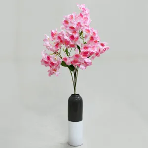Faux Everlasting Daffodil Flower Stick - Pink