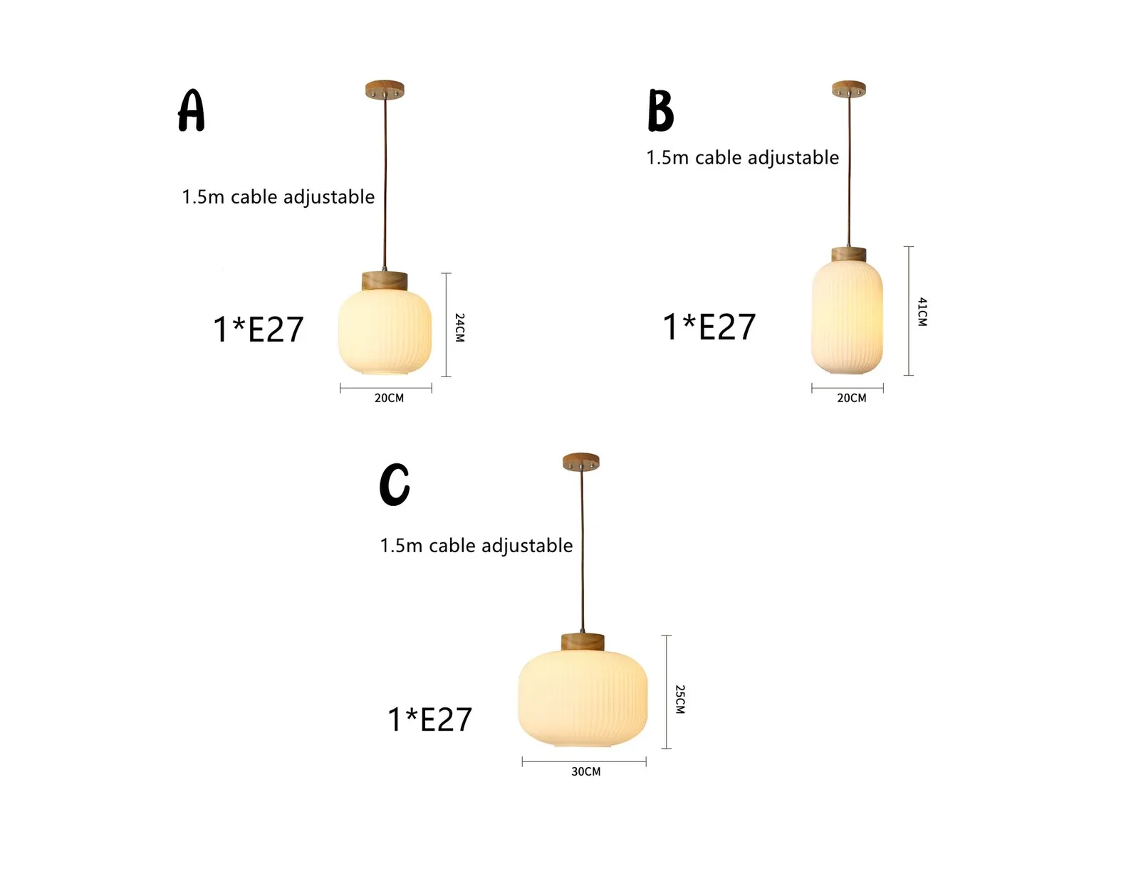 Fiona Glass Pendant Light
