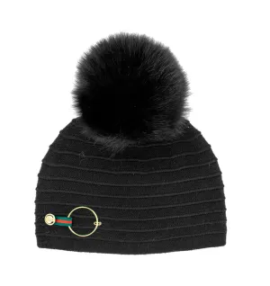 Gucci Pom Pom Hat, Black