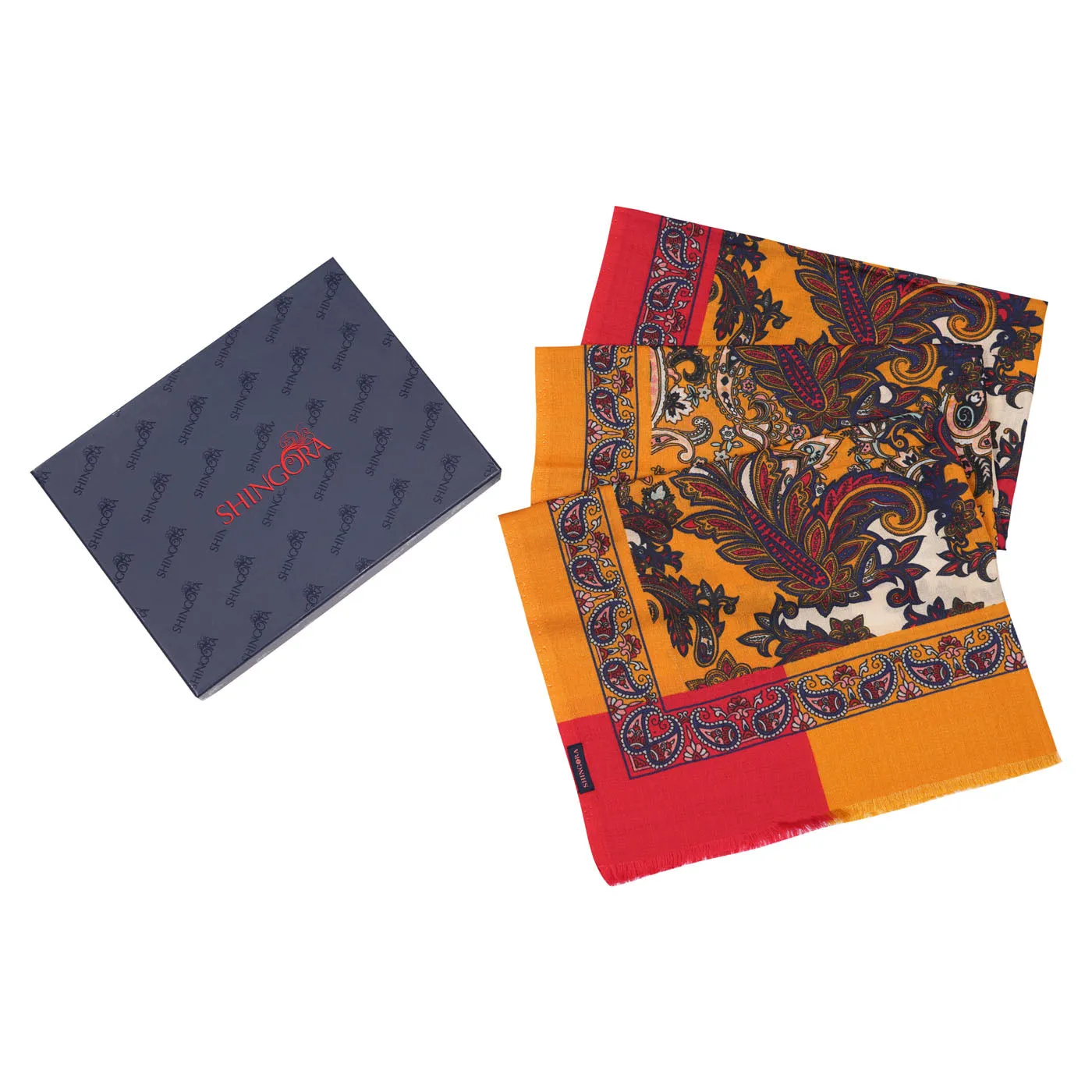 Kalamkari Printed Wool Silk Stole