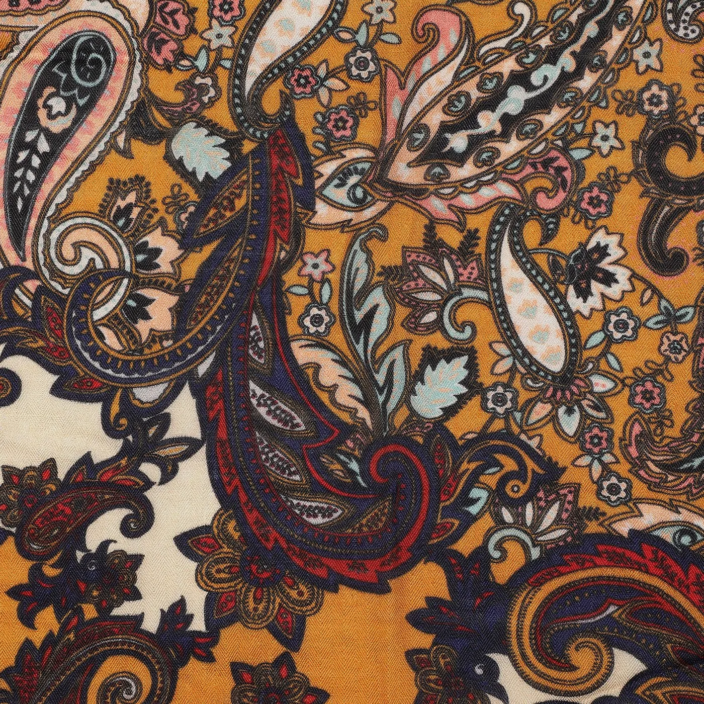 Kalamkari Printed Wool Silk Stole