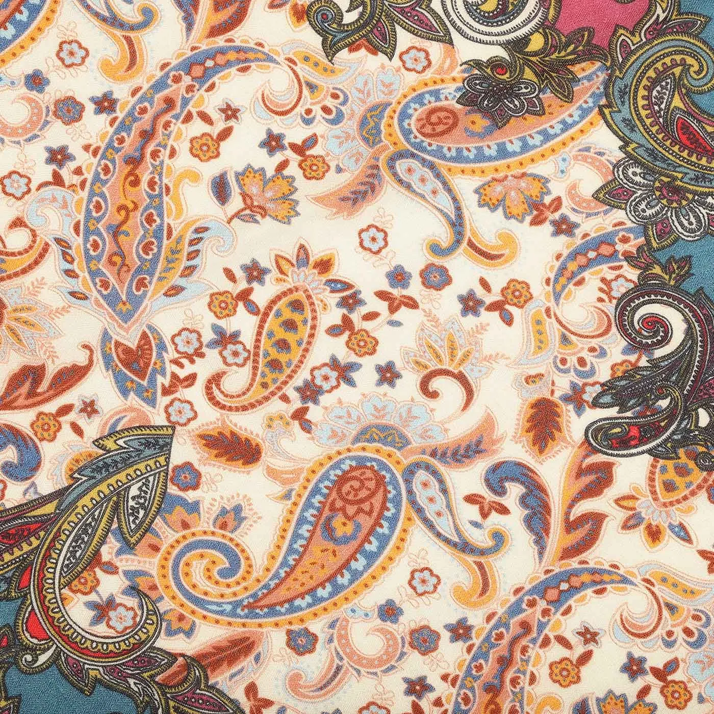 Kalamkari Printed Wool Silk Stole