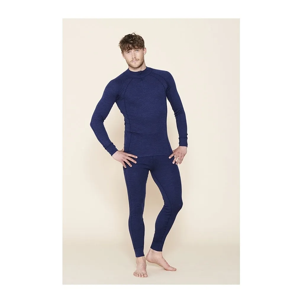 Mens Merino Wool Crew Neck - Navy