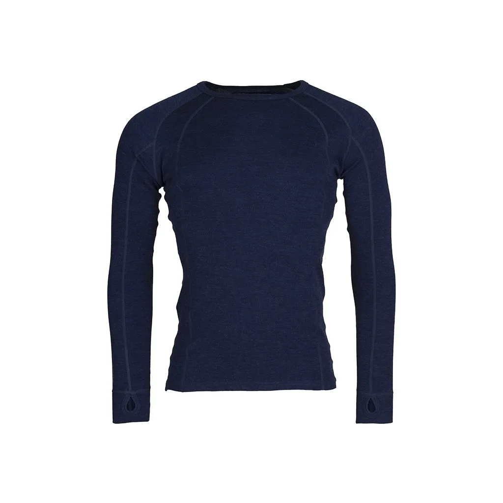 Mens Merino Wool Crew Neck - Navy