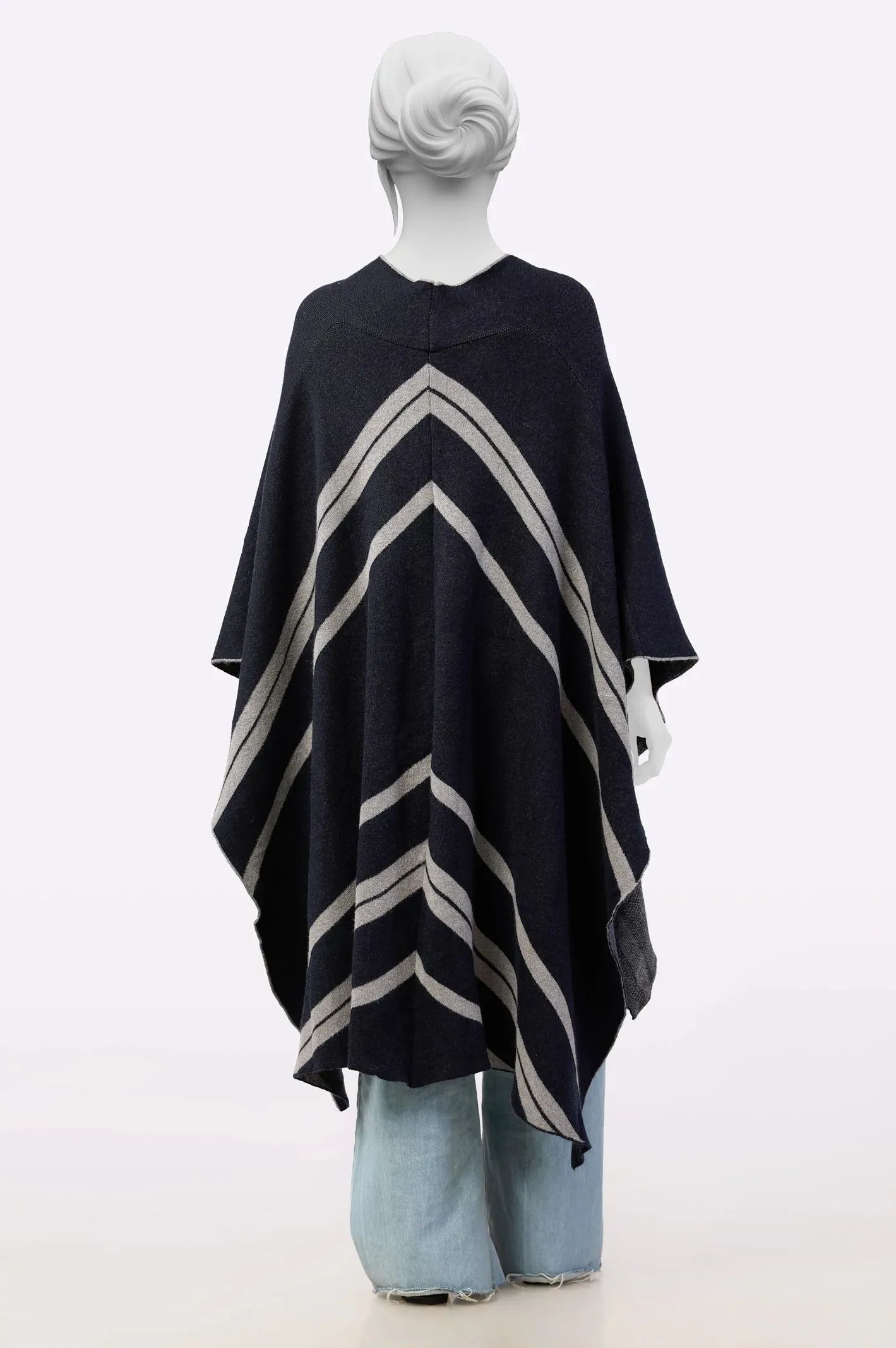 Navy Blue Cap Sweater for Womens