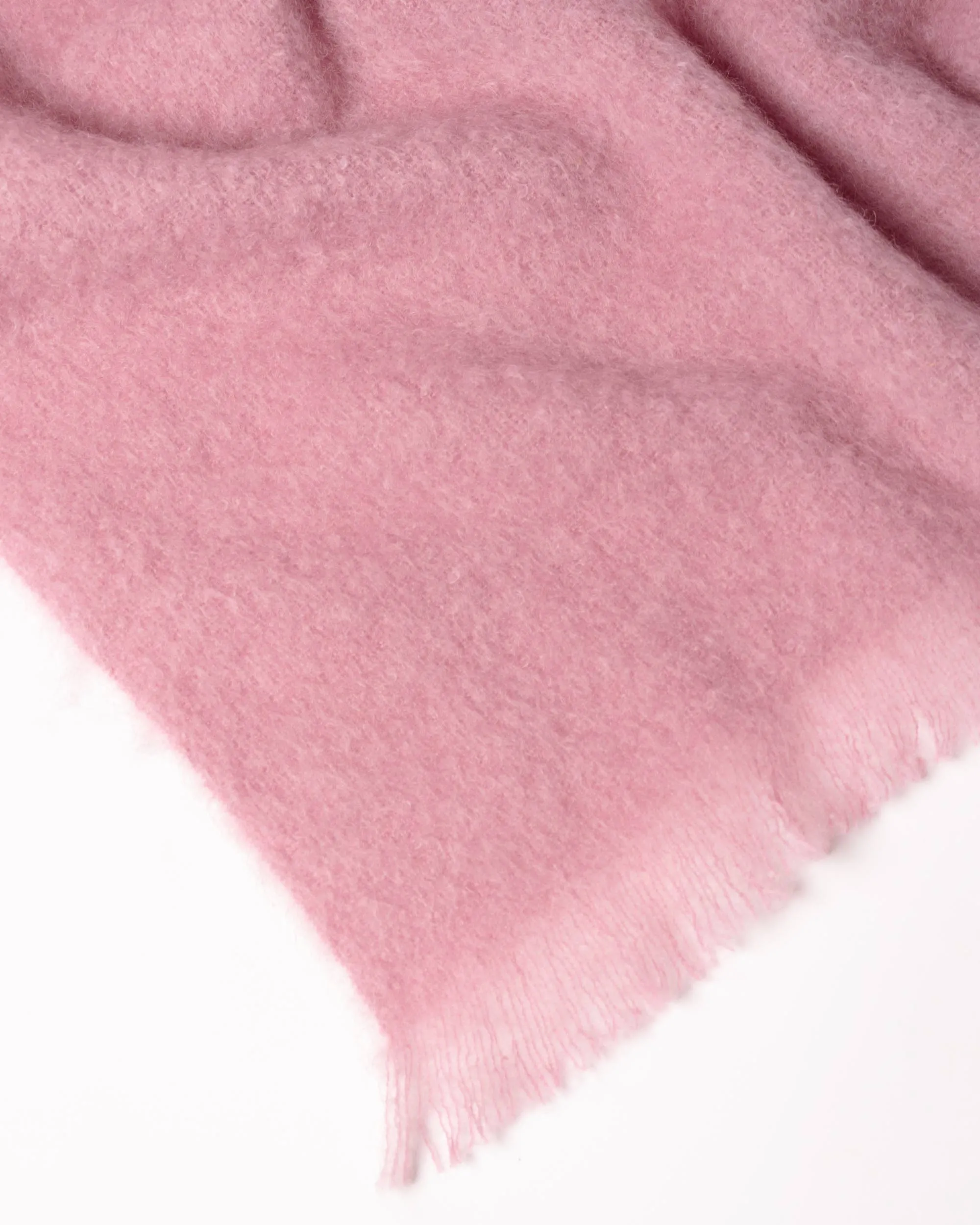 Peony Pink Mohair Throw Blanket