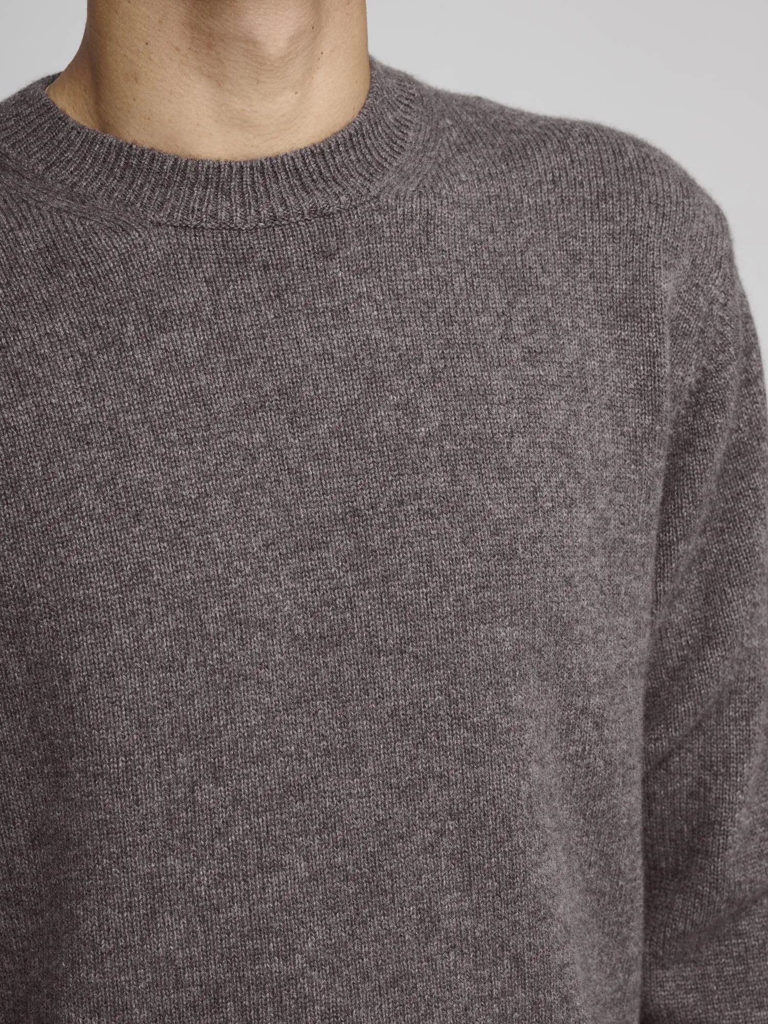 Pure Cashmere Crew, Natural Brown