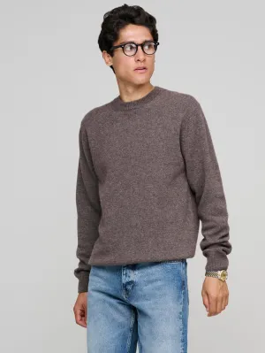 Pure Cashmere Crew, Natural Brown