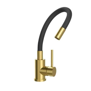 Quadron Maggie Stretch Mix&match kitchen tap, Black and Gold