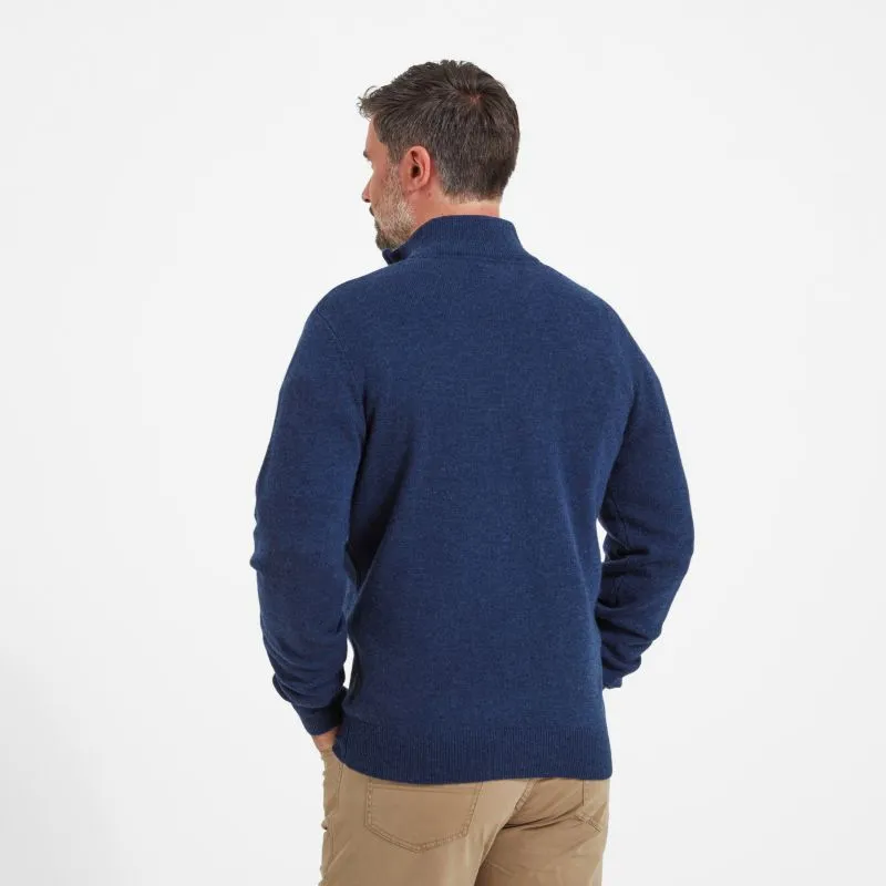 Schoffel Lambswool 1/4 Zip Neck Mens Jumper - Indigo