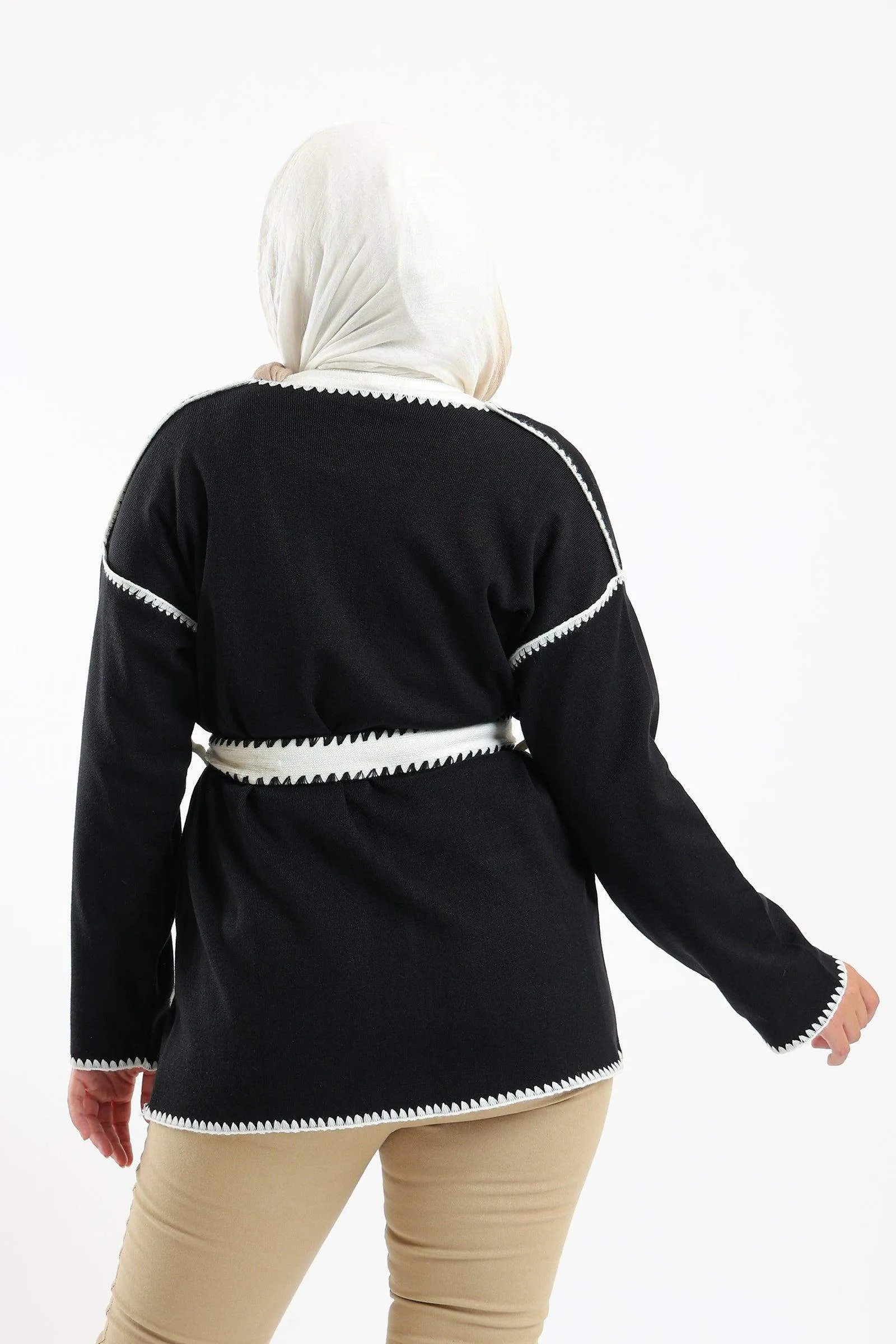Self Tie Knitted Cardigan