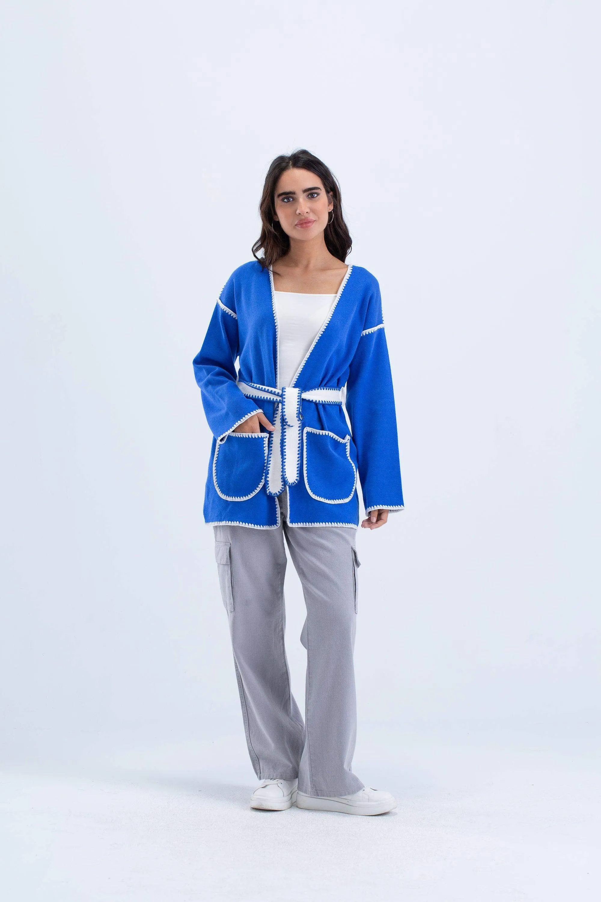 Self Tie Knitted Cardigan