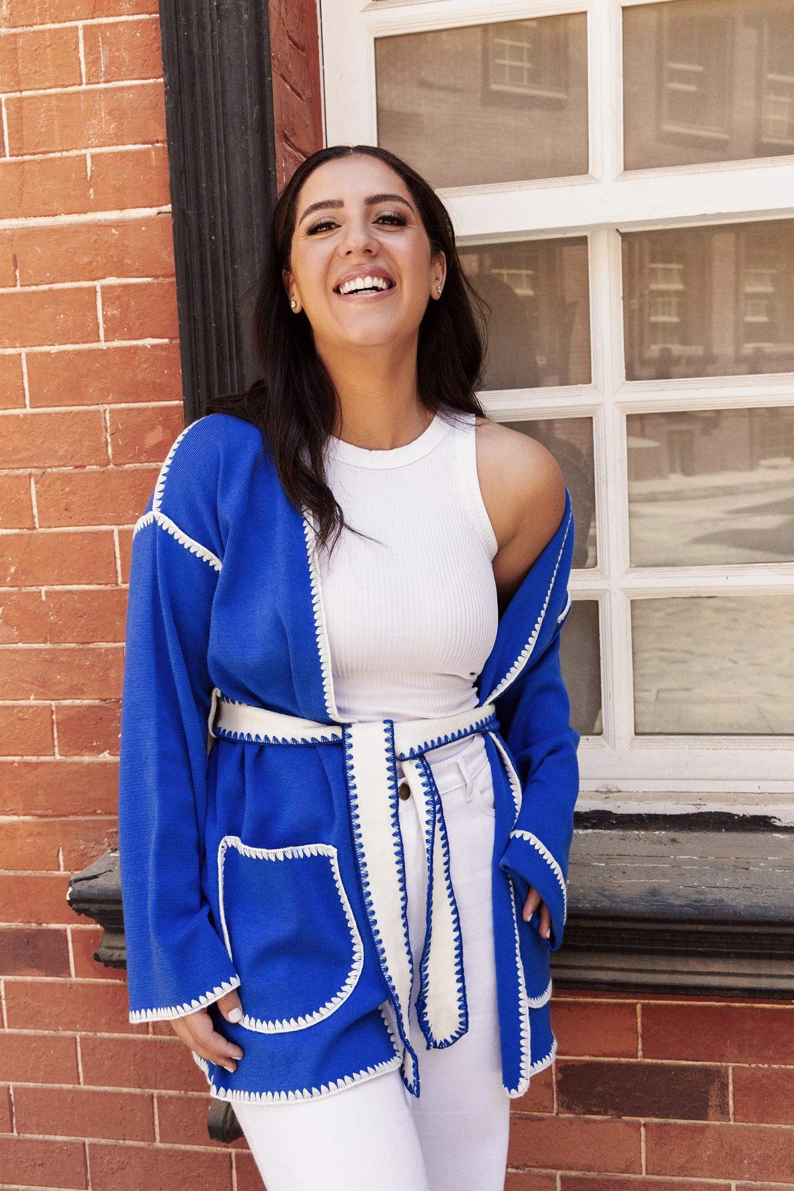 Self Tie Knitted Cardigan