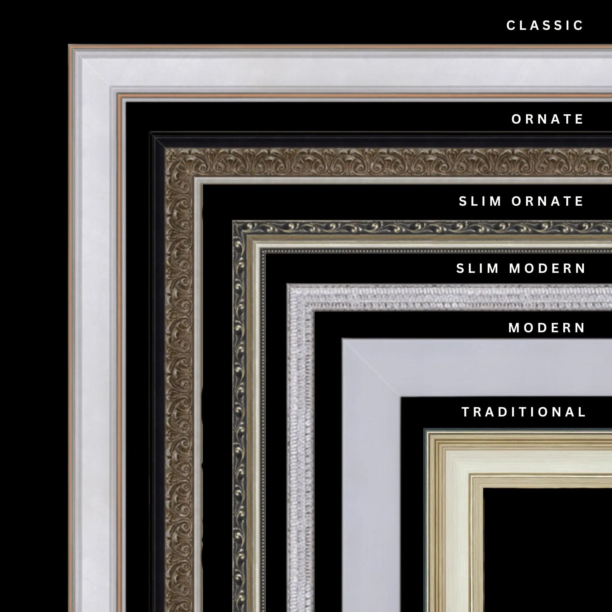Silver 35x20 Picture Frame Ornate Traditional Classic Antique