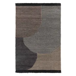 Umari Wool Rug [Charcoal melange/Grey melange/Grey brown melange]