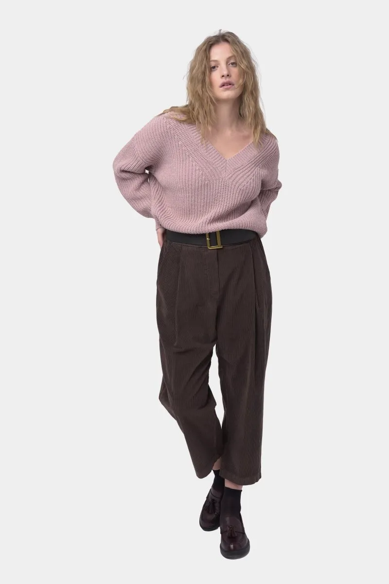 V Neck Knitted Sweater