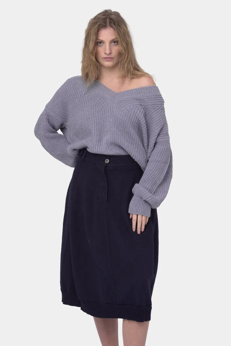 V Neck Knitted Sweater