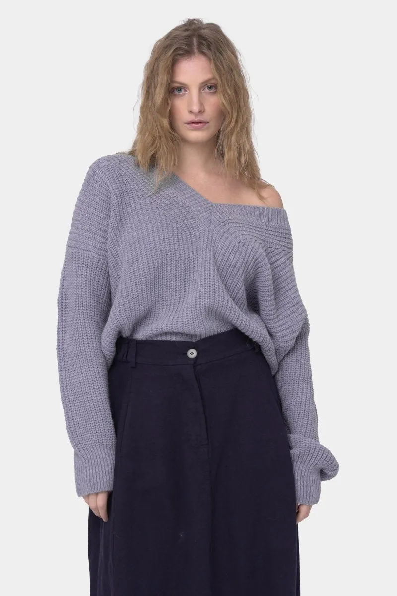 V Neck Knitted Sweater