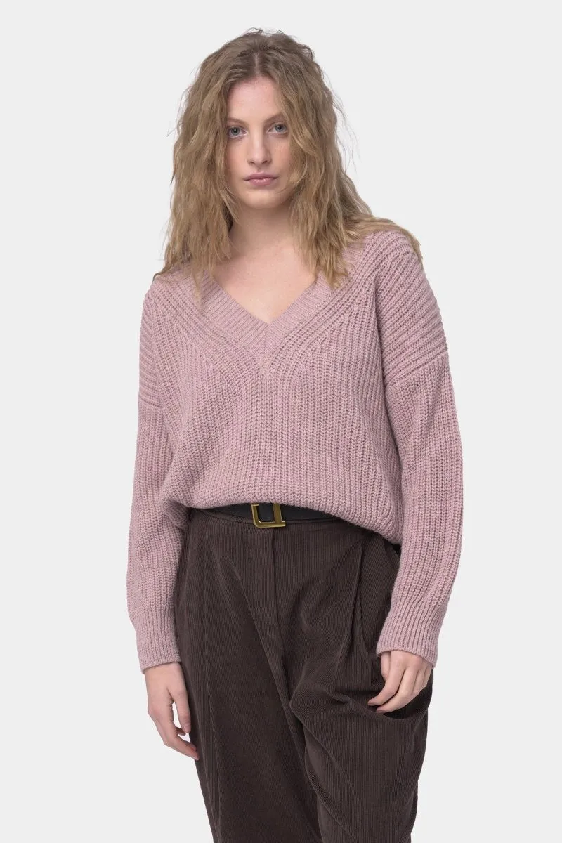 V Neck Knitted Sweater