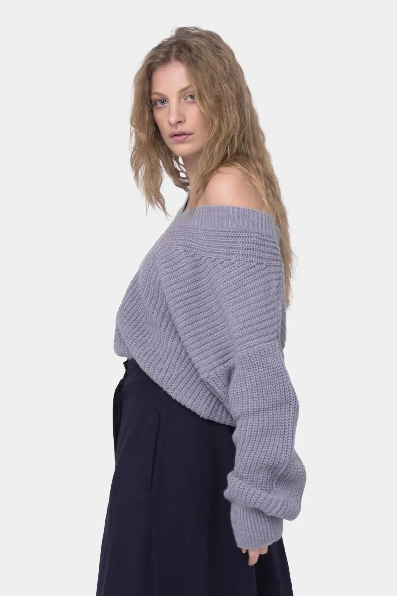 V Neck Knitted Sweater