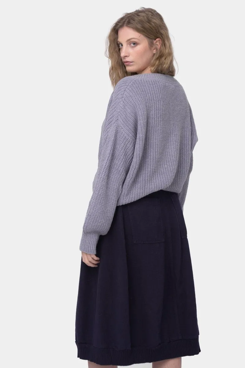 V Neck Knitted Sweater
