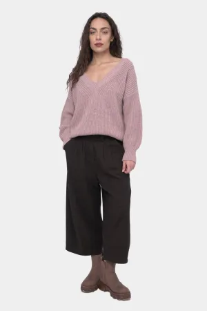 V Neck Knitted Sweater
