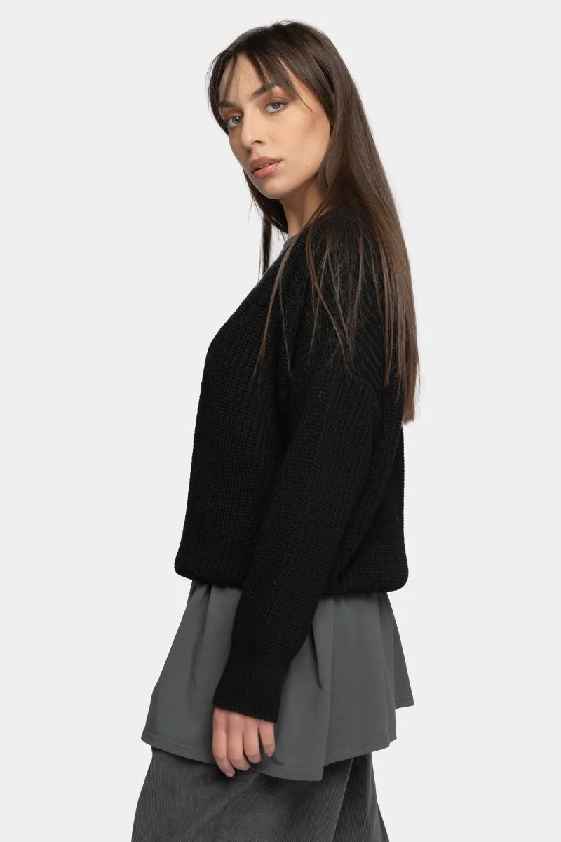 V Neck Knitted Sweater