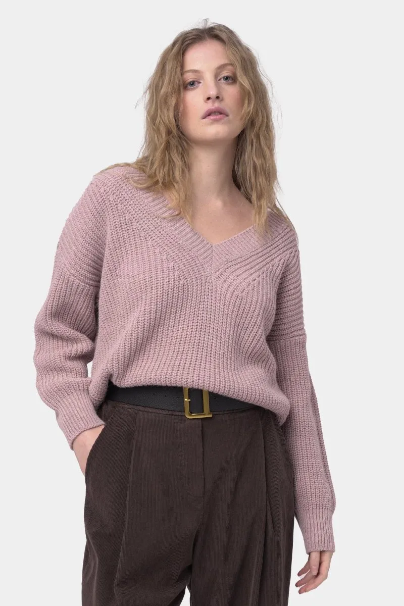 V Neck Knitted Sweater