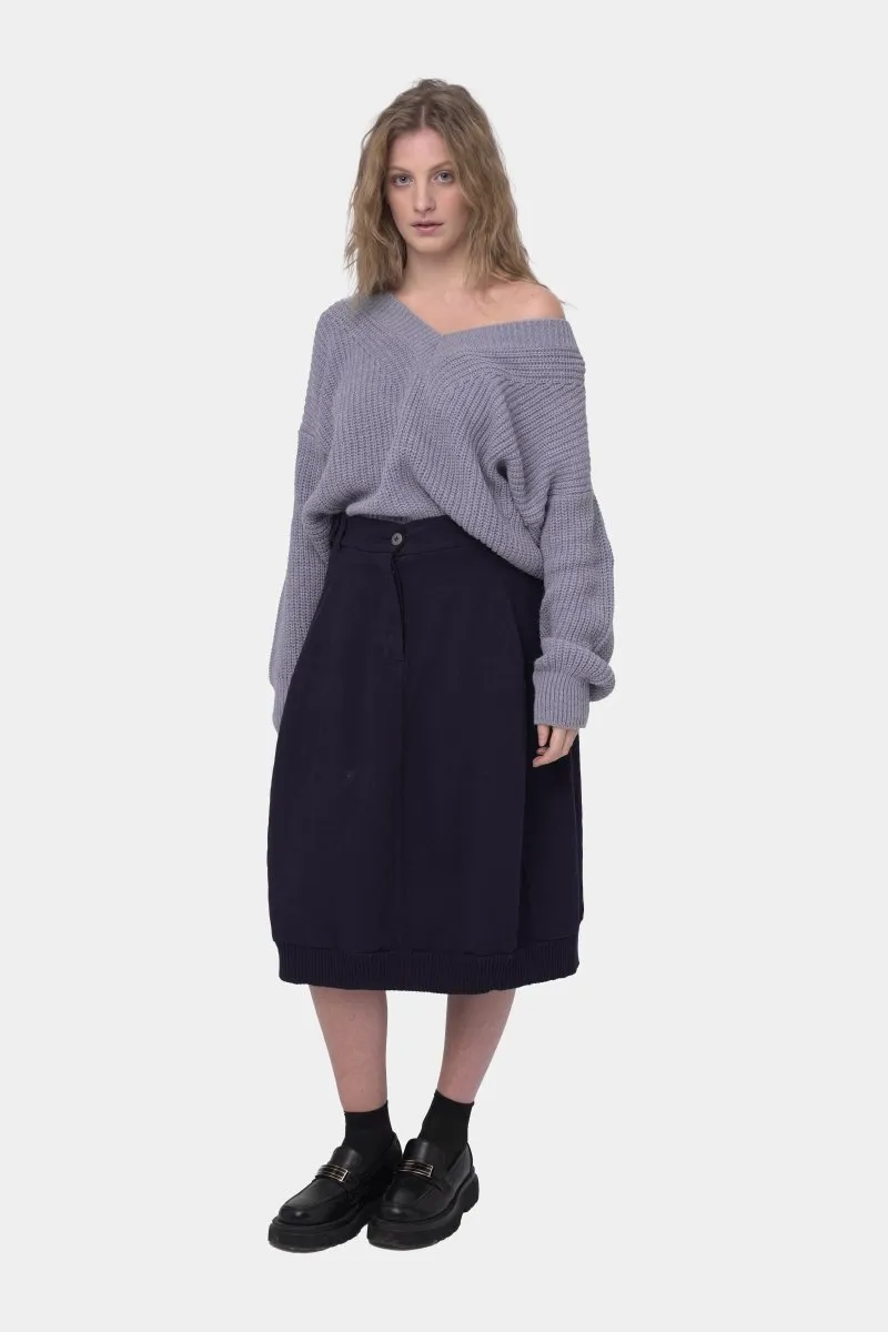 V Neck Knitted Sweater