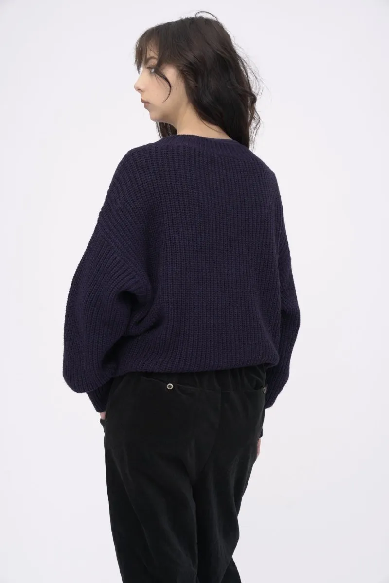 V Neck Knitted Sweater