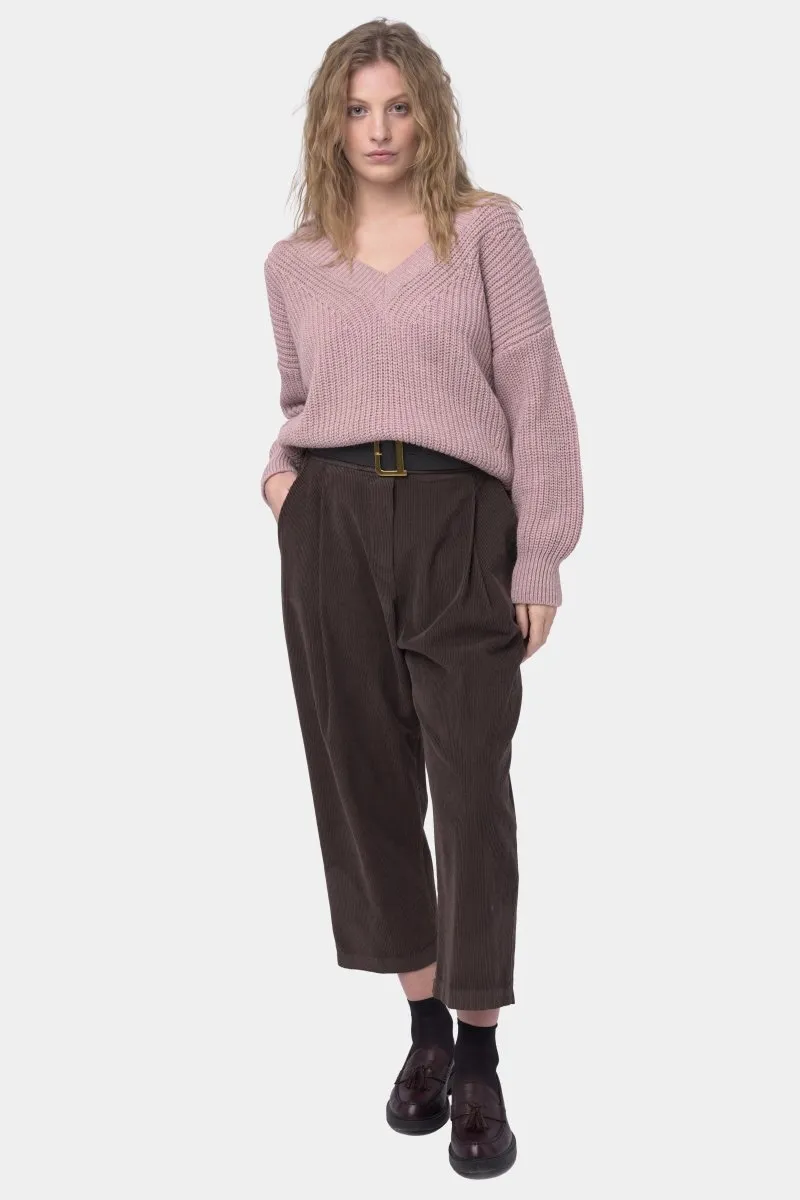 V Neck Knitted Sweater